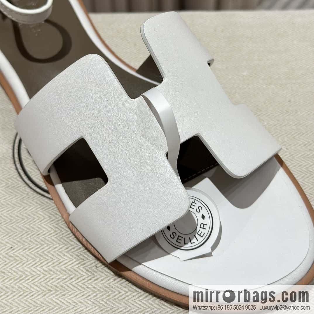 Hermès imported Italian cowhide, new small sandals