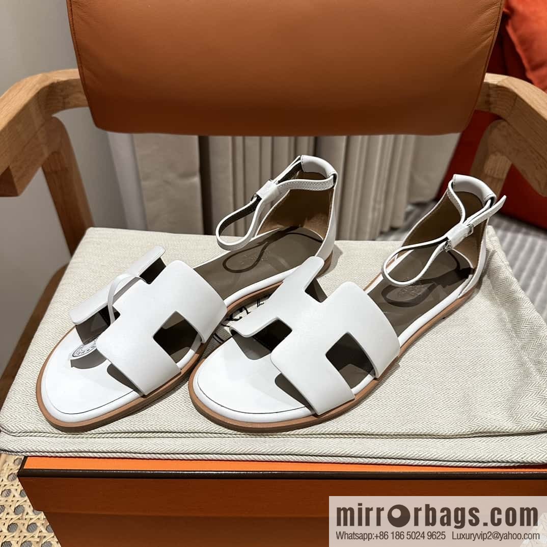 Hermès imported Italian cowhide, new small sandals