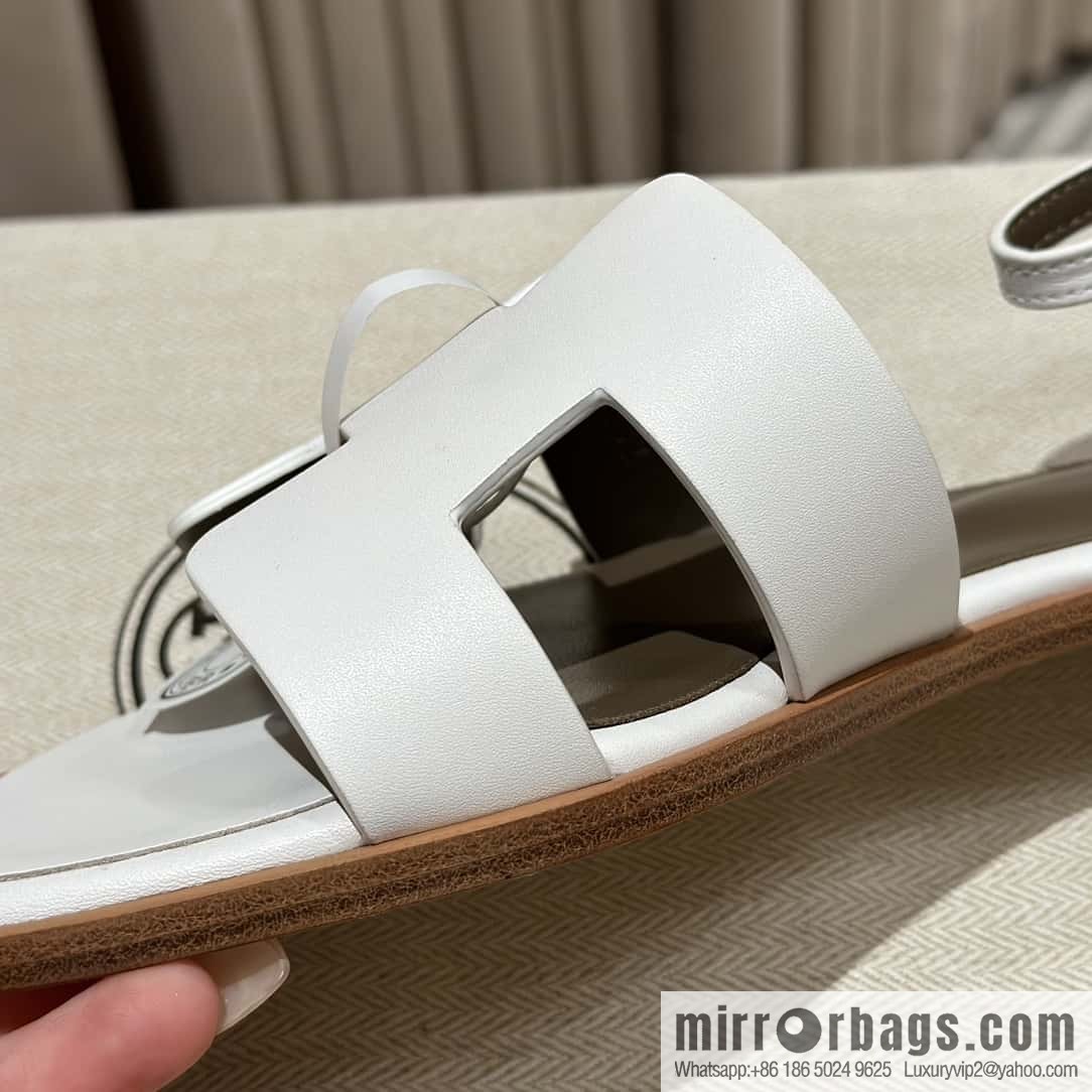 Hermès imported Italian cowhide, new small sandals