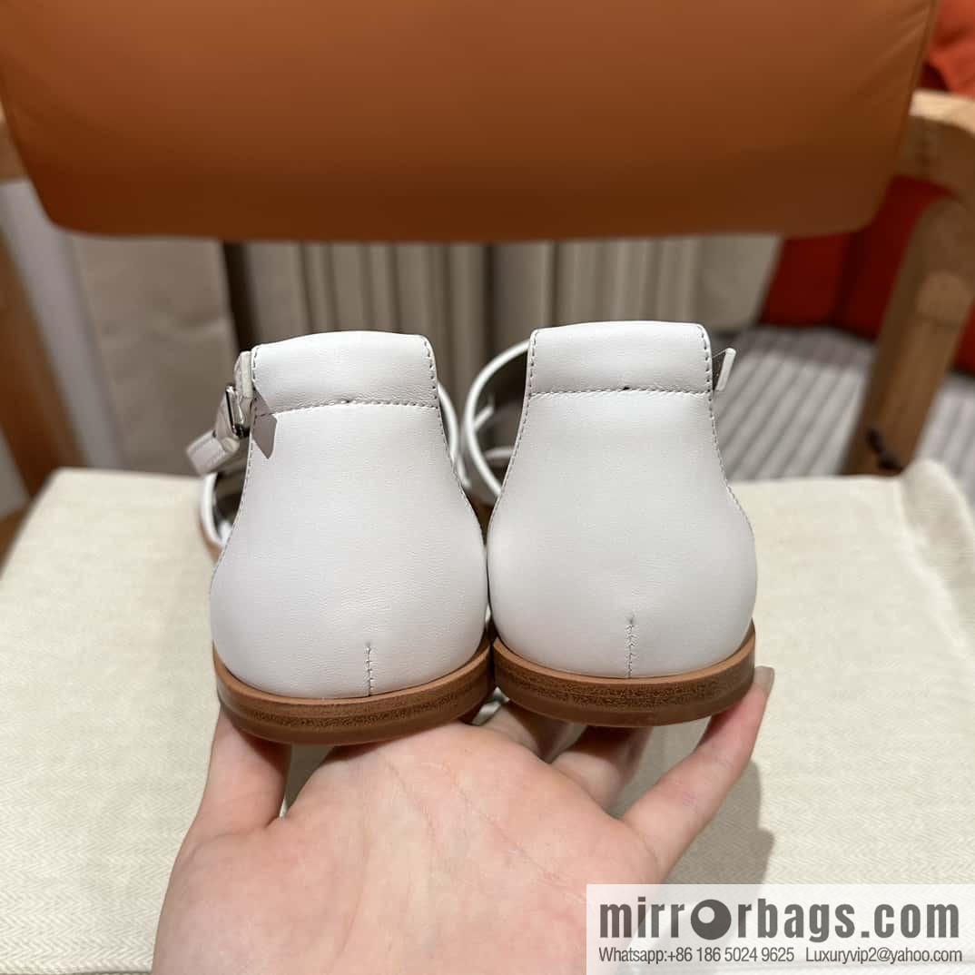 Hermès imported Italian cowhide, new small sandals