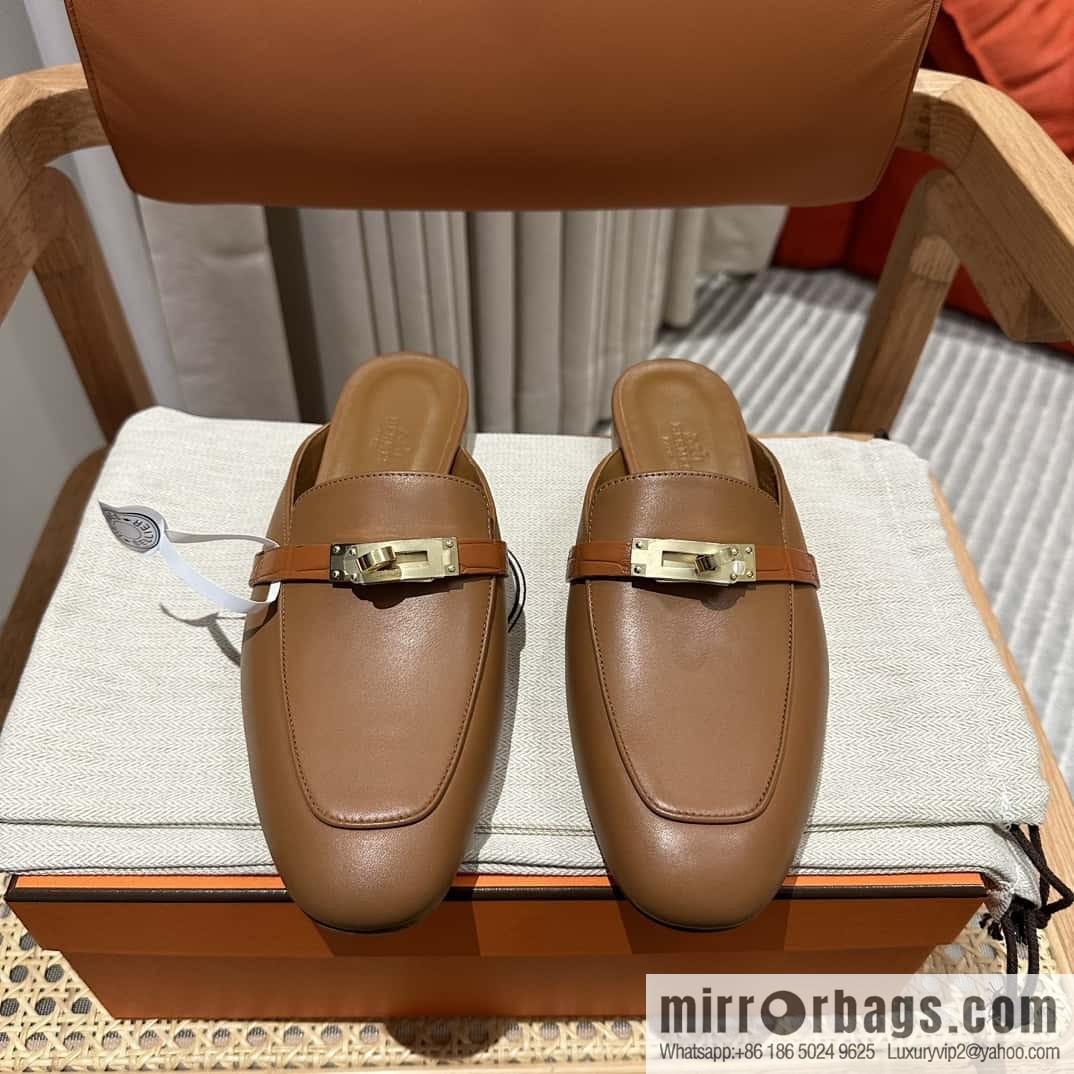 Hermès H's early spring new kelly buckle half drag