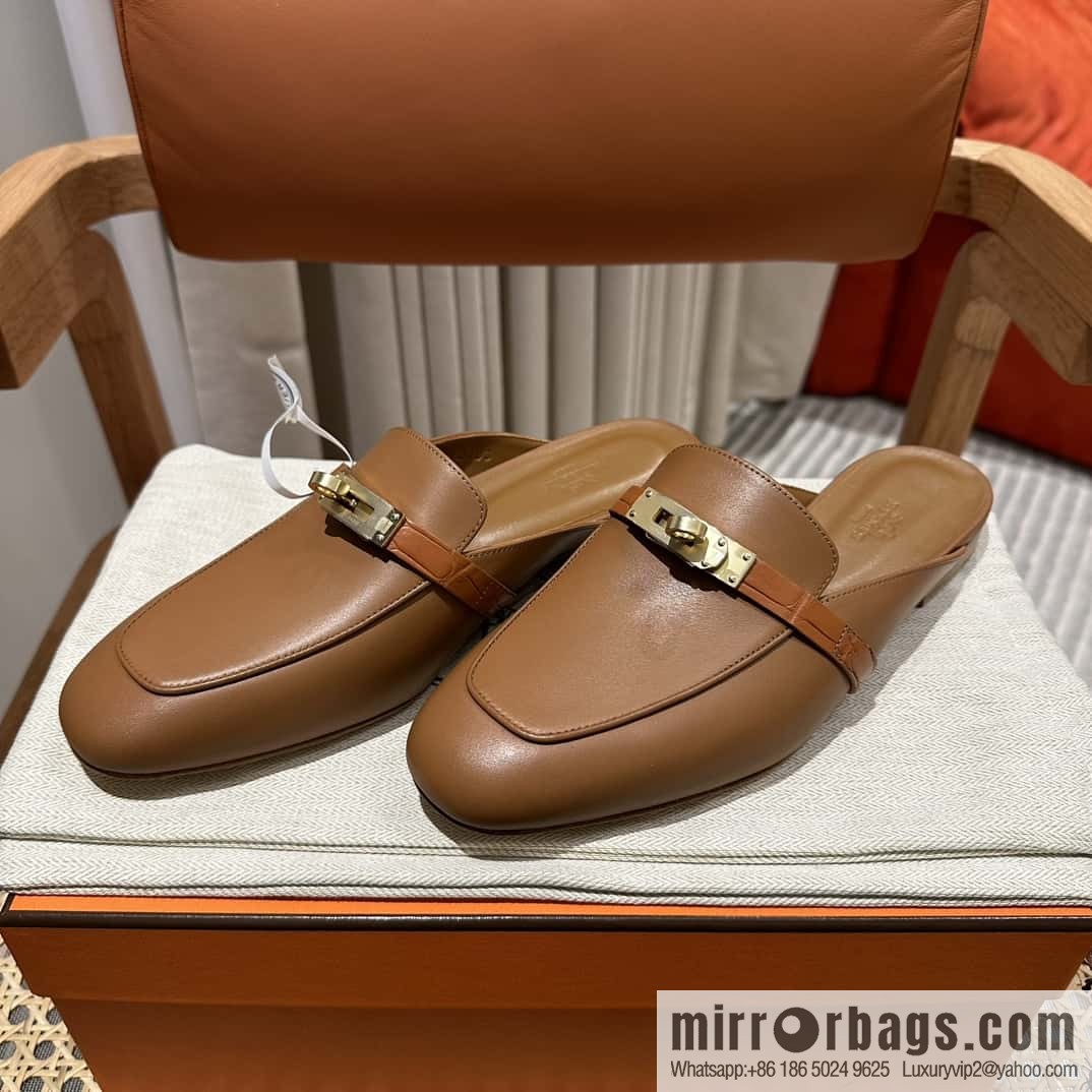 Hermès H's early spring new kelly buckle half drag