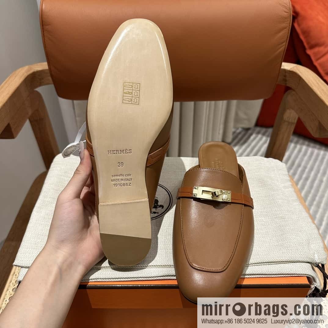 Hermès H's early spring new kelly buckle half drag