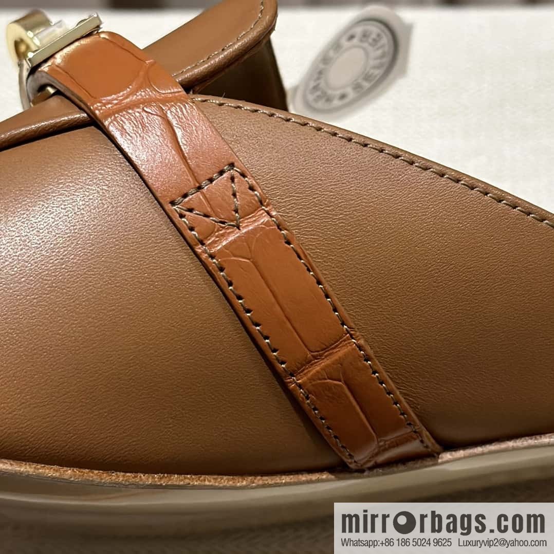 Hermès H's early spring new kelly buckle half drag