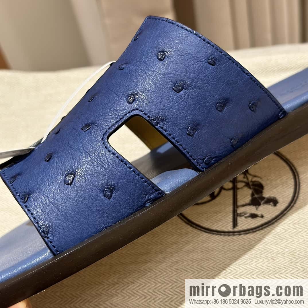 Hermès, ostrich skin H classic half drag