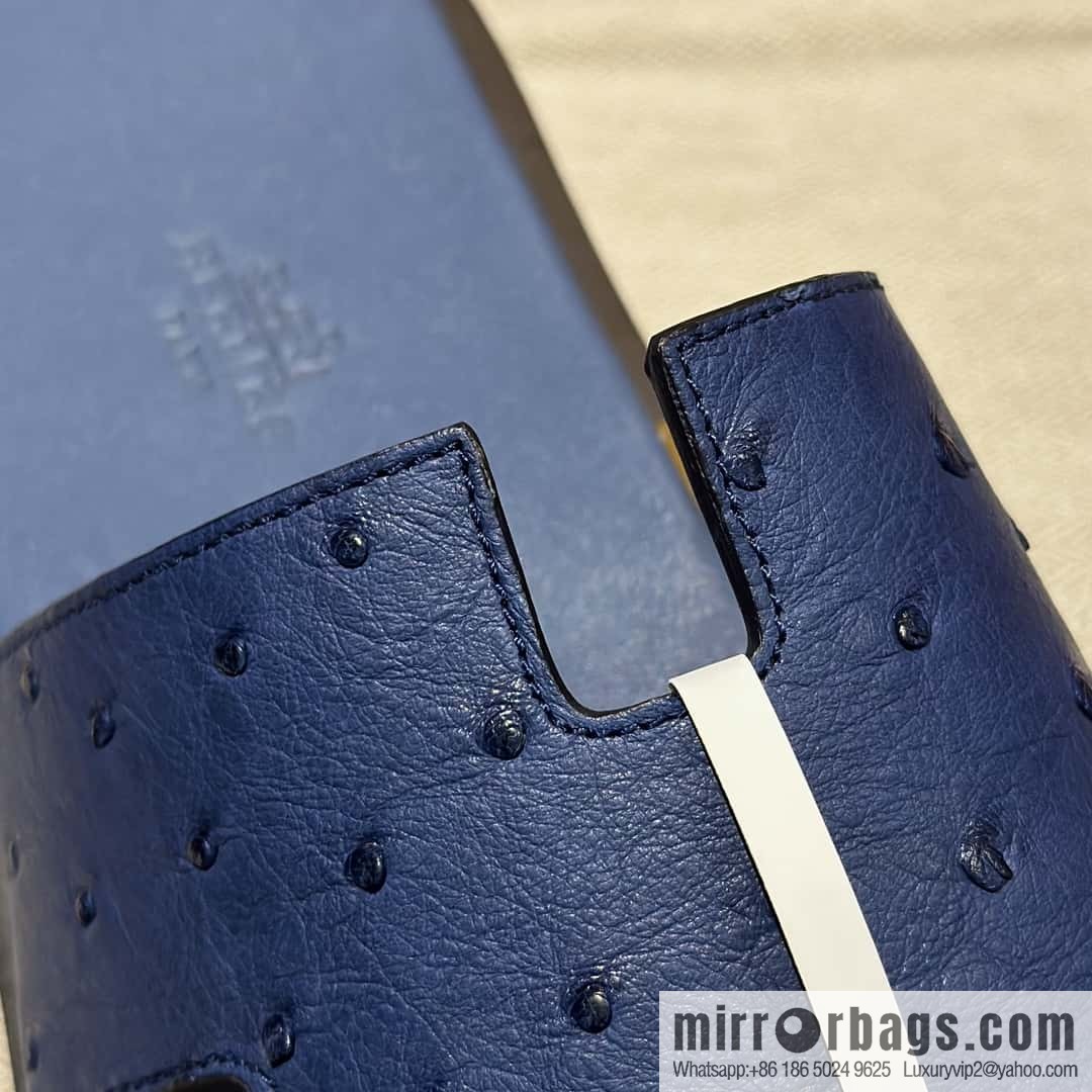 Hermès, ostrich skin H classic half drag