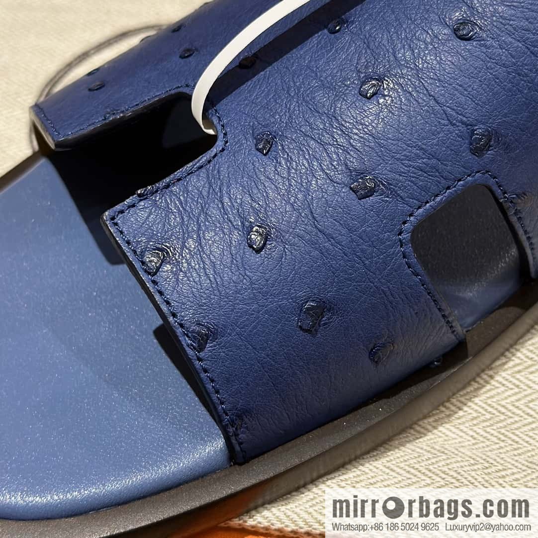 Hermès, ostrich skin H classic half drag