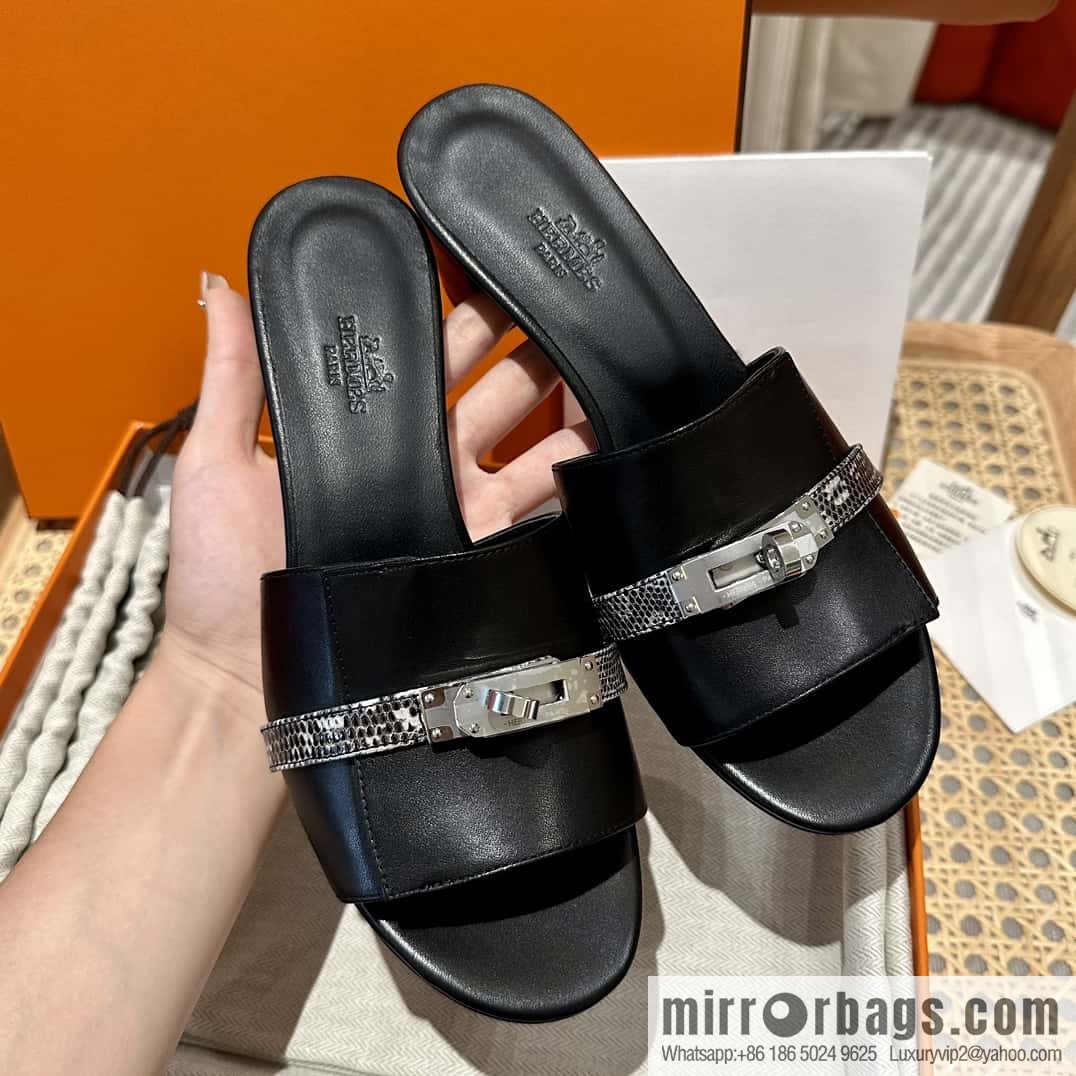 Hermes Kelly Buckle Lizard π¦ Strap High Heel