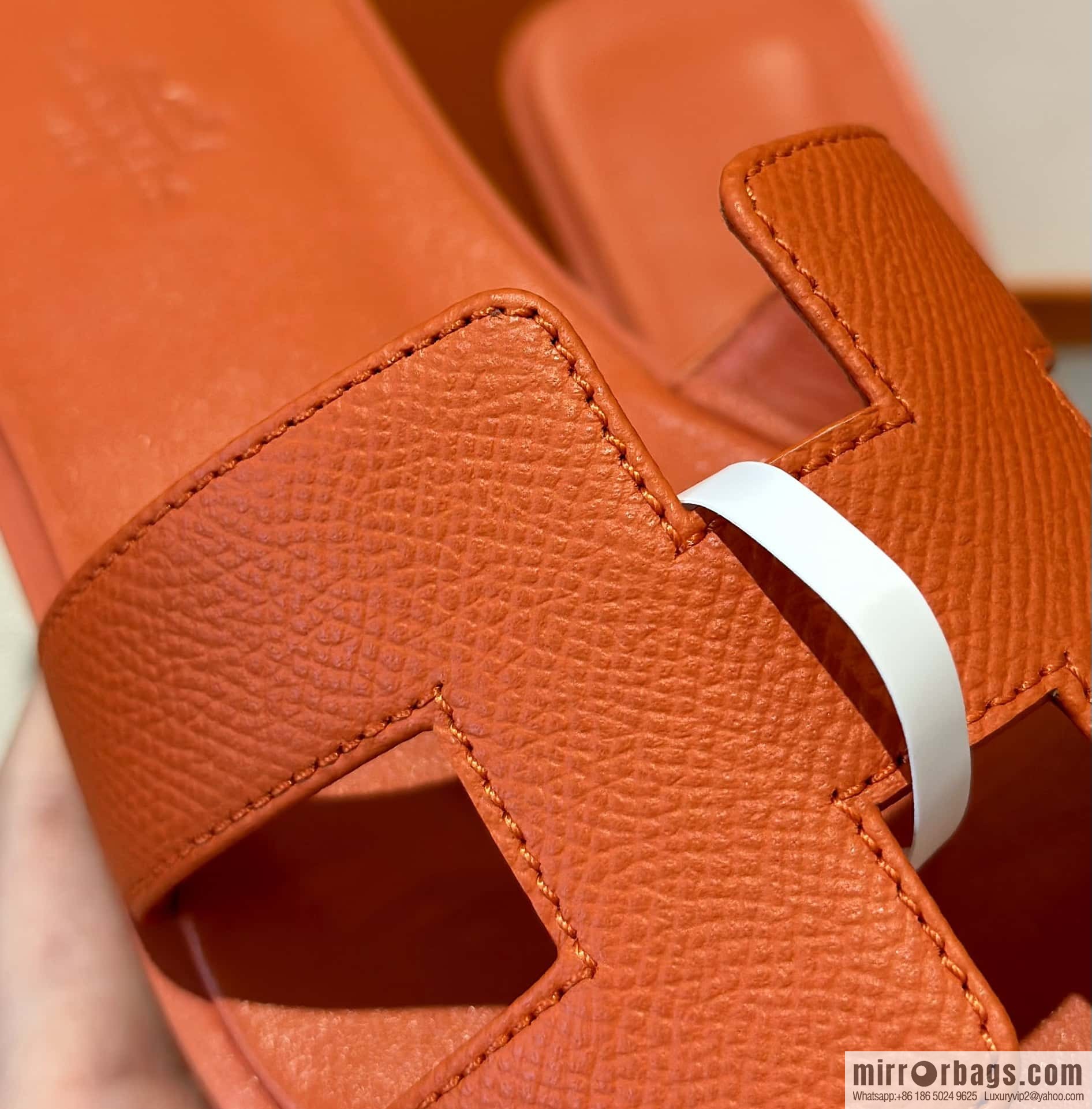 Hermès leather outsole H slippers
