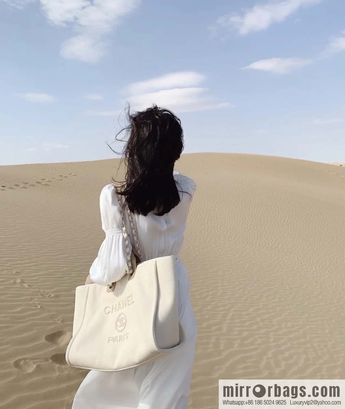 CHANEL pearl logo annual most beautiful embroidery beach bag A66941