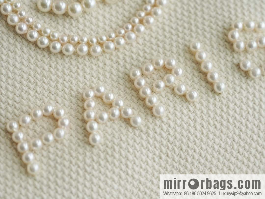 CHANEL pearl logo annual most beautiful embroidery beach bag A66941
