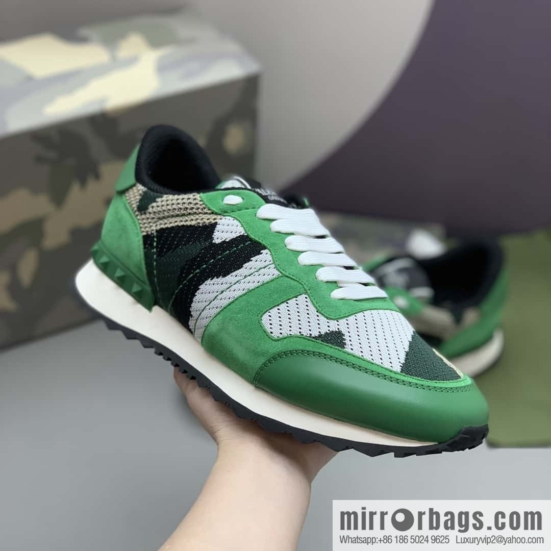 VALENTINO Valentino, men's camouflage fabric sneakers
