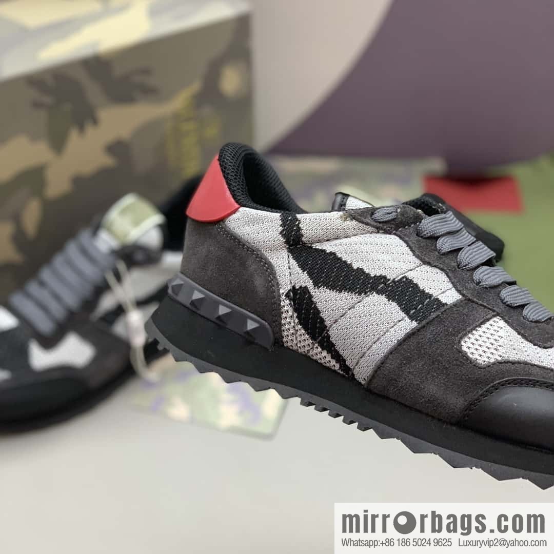 VALENTINO Valentino, men's camouflage fabric sneakers
