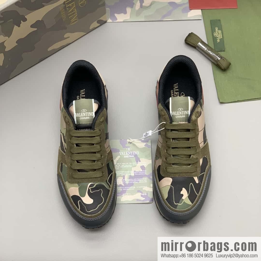 VALENTINO Valentino, men's camouflage fabric sneakers