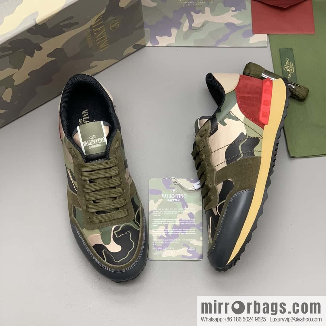VALENTINO Valentino, men's camouflage fabric sneakers