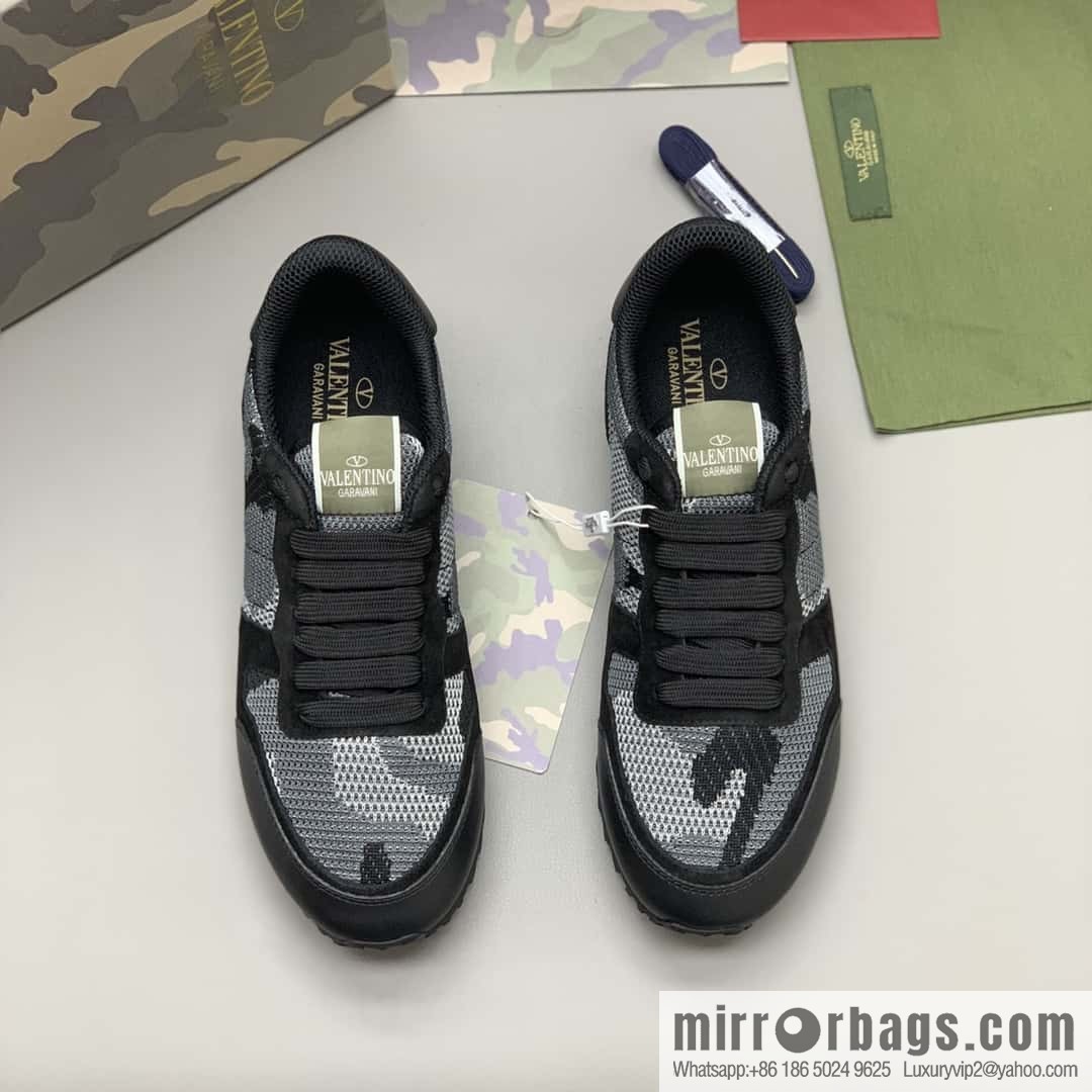 VALENTINO Valentino, men's camouflage fabric sneakers