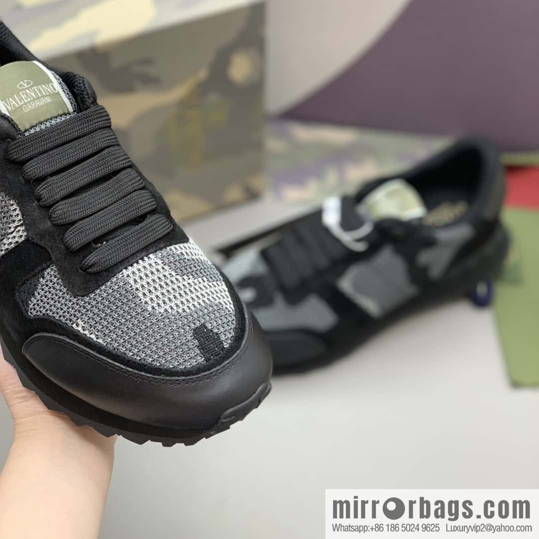 VALENTINO Valentino, men's camouflage fabric sneakers