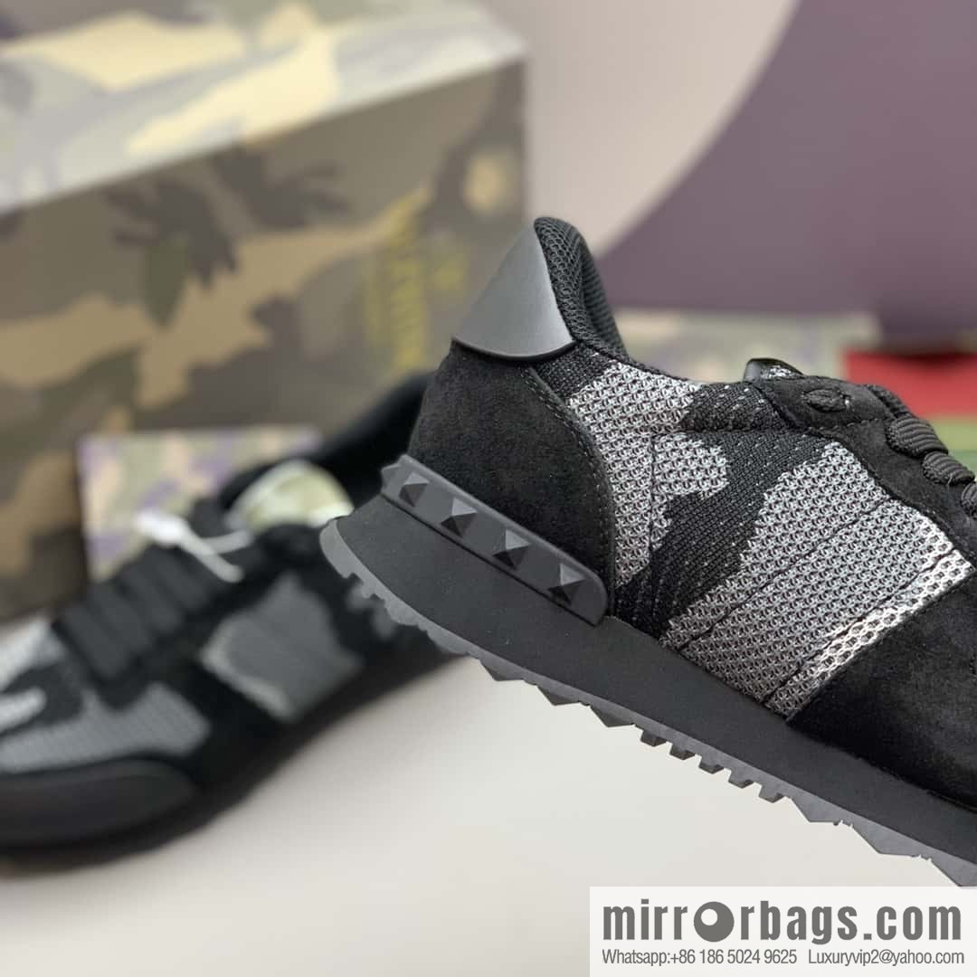 VALENTINO Valentino, men's camouflage fabric sneakers