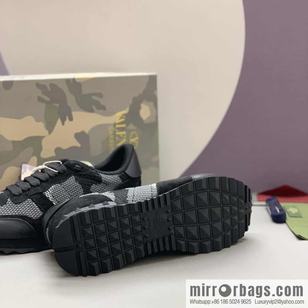 VALENTINO Valentino, men's camouflage fabric sneakers