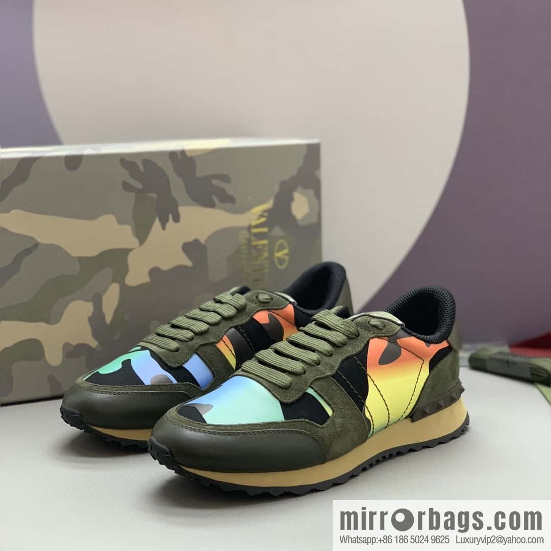 VALENTINO Valentino, men's camouflage fabric sneakers