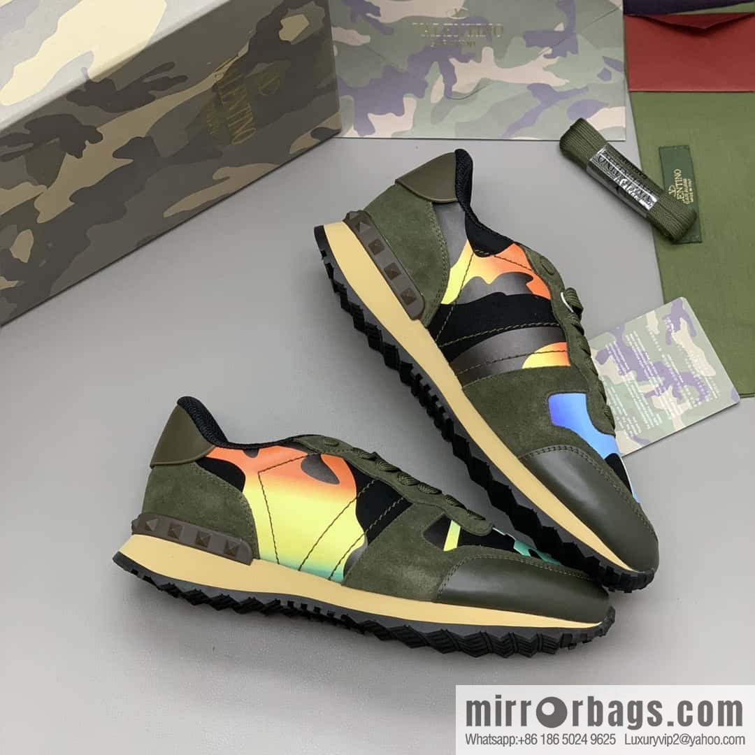 VALENTINO Valentino, men's camouflage fabric sneakers