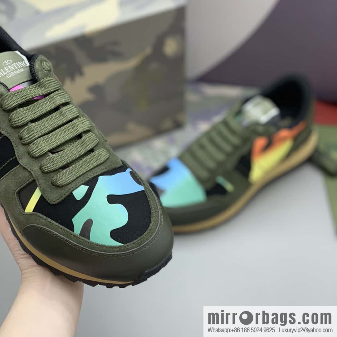 VALENTINO Valentino, men's camouflage fabric sneakers