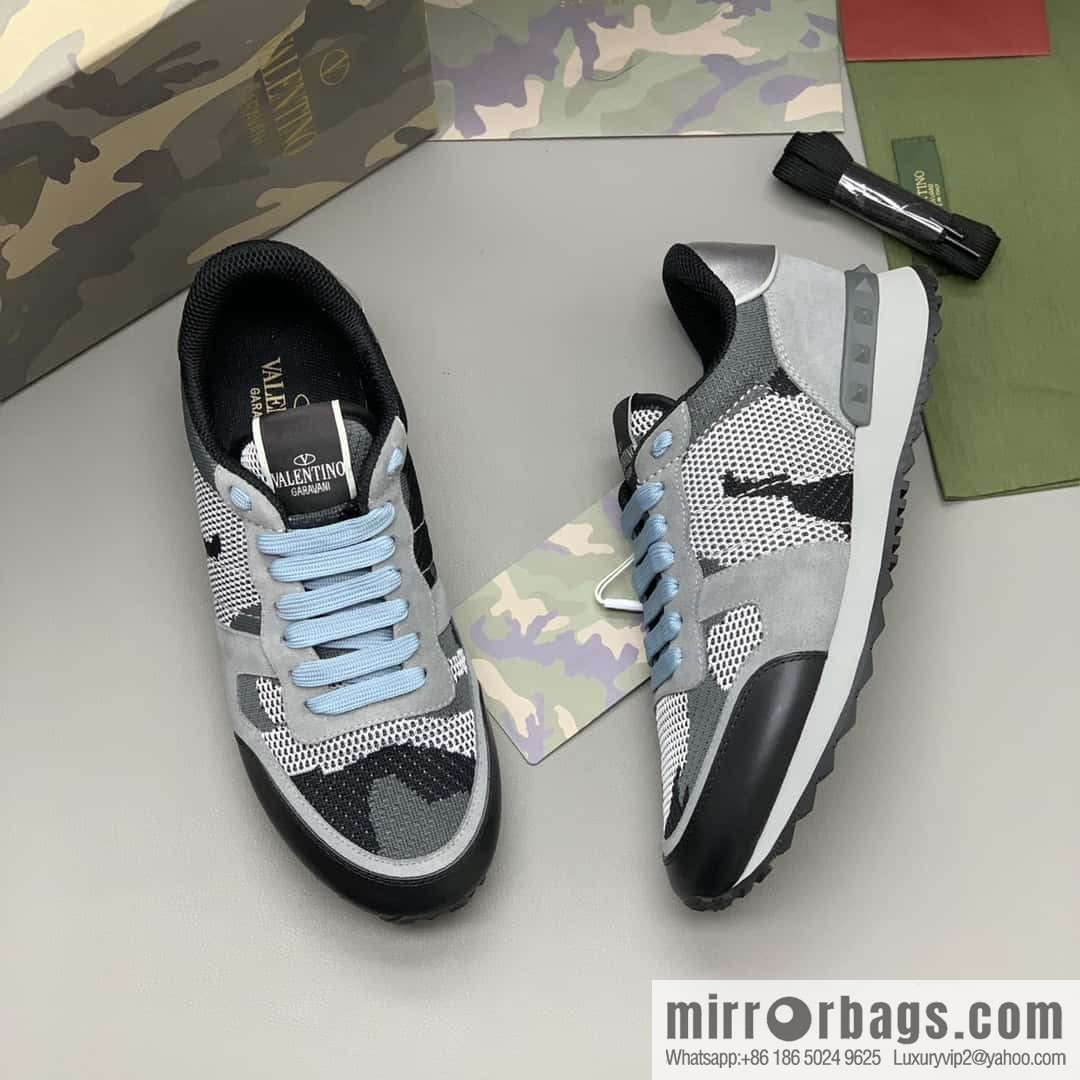 VALENTINO Valentino, men's camouflage fabric sneakers