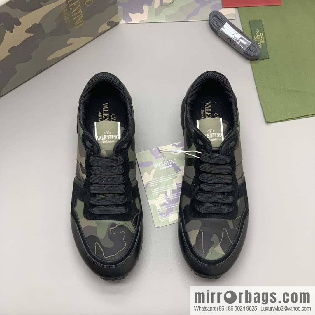 VALENTINO Valentino, men's camouflage fabric sneakers