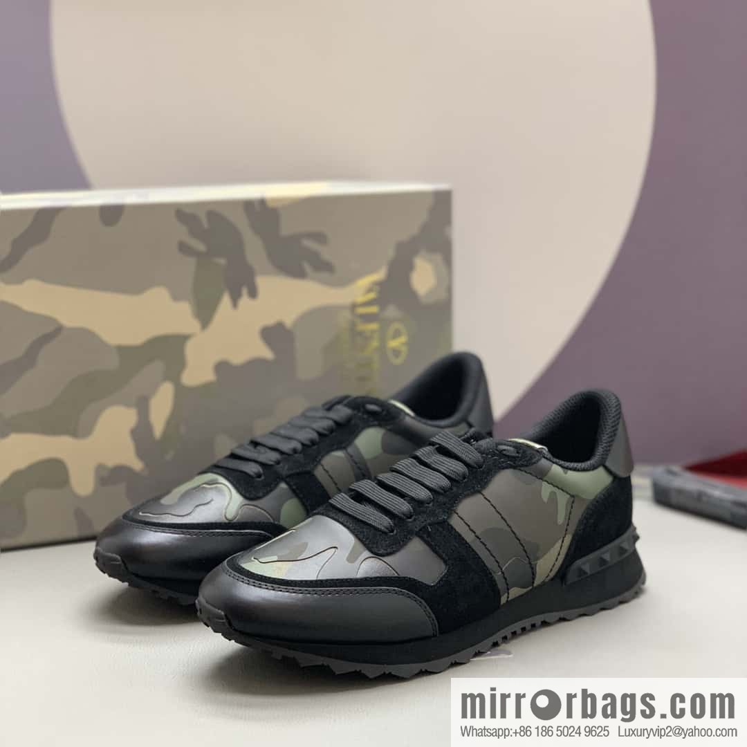 VALENTINO Valentino, men's camouflage fabric sneakers