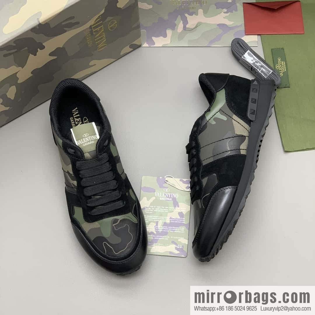 VALENTINO Valentino, men's camouflage fabric sneakers
