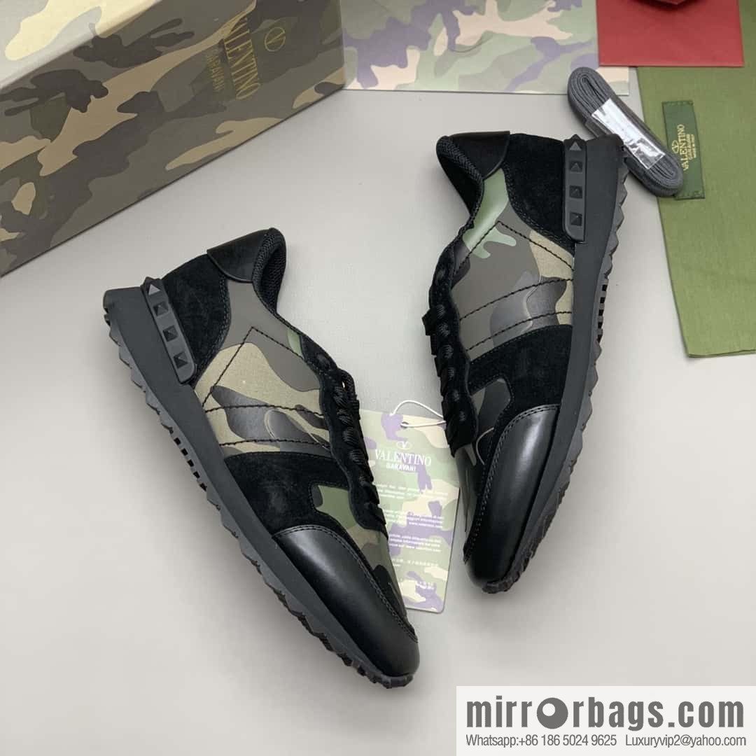 VALENTINO Valentino, men's camouflage fabric sneakers