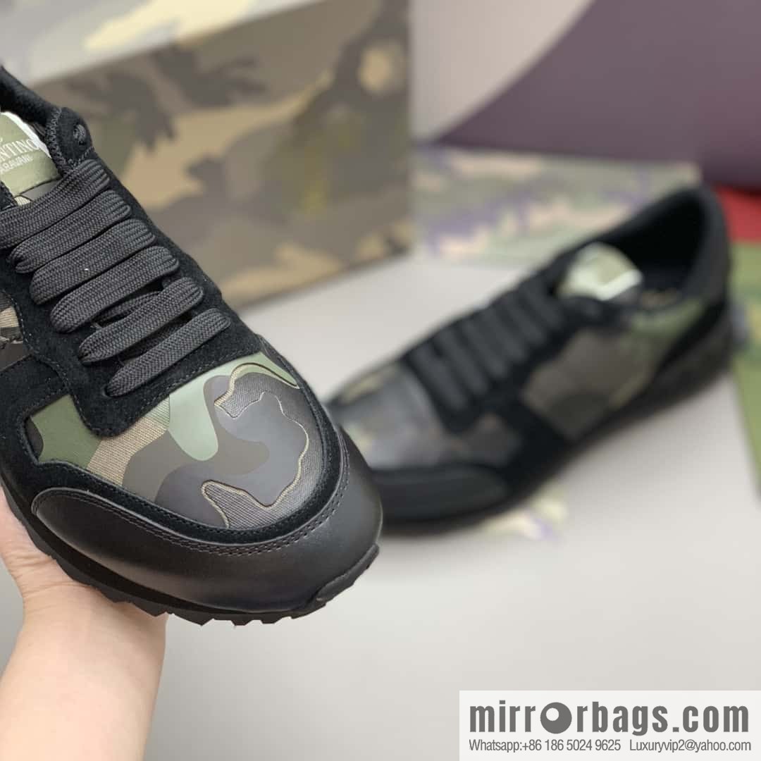 VALENTINO Valentino, men's camouflage fabric sneakers