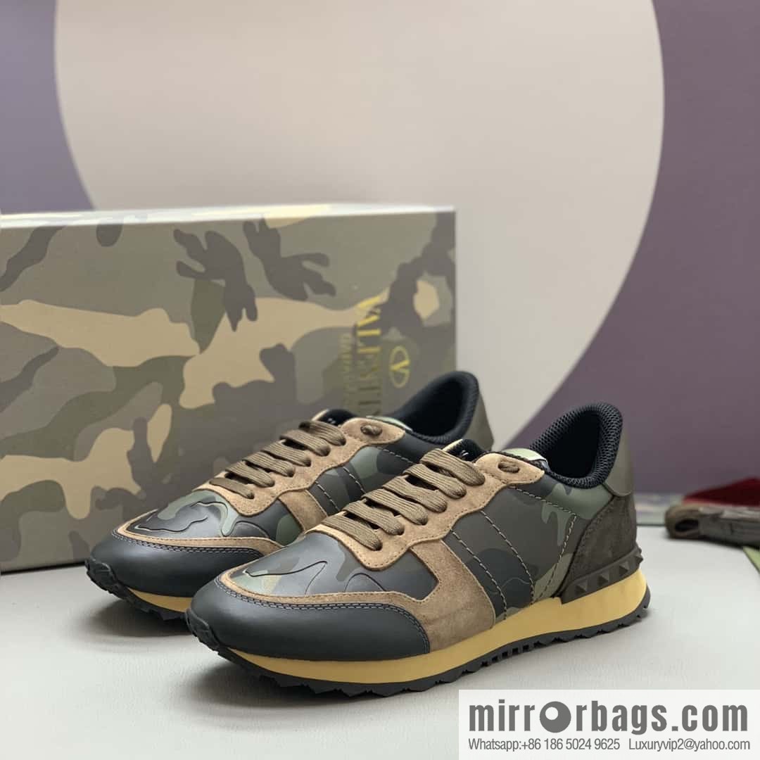 VALENTINO Valentino, men's camouflage fabric sneakers