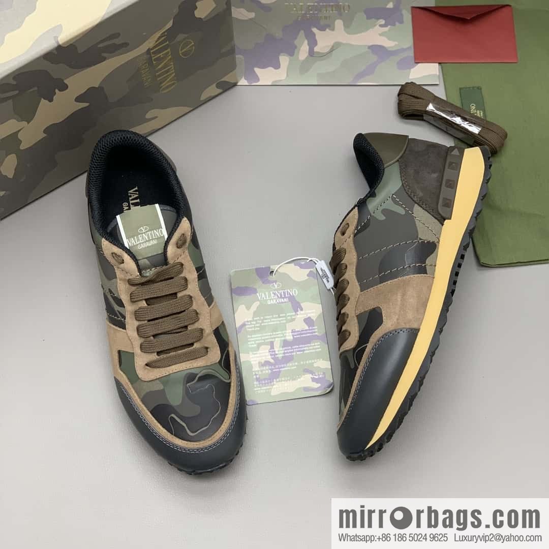 VALENTINO Valentino, men's camouflage fabric sneakers