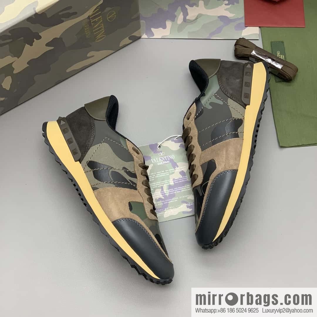 VALENTINO Valentino, men's camouflage fabric sneakers