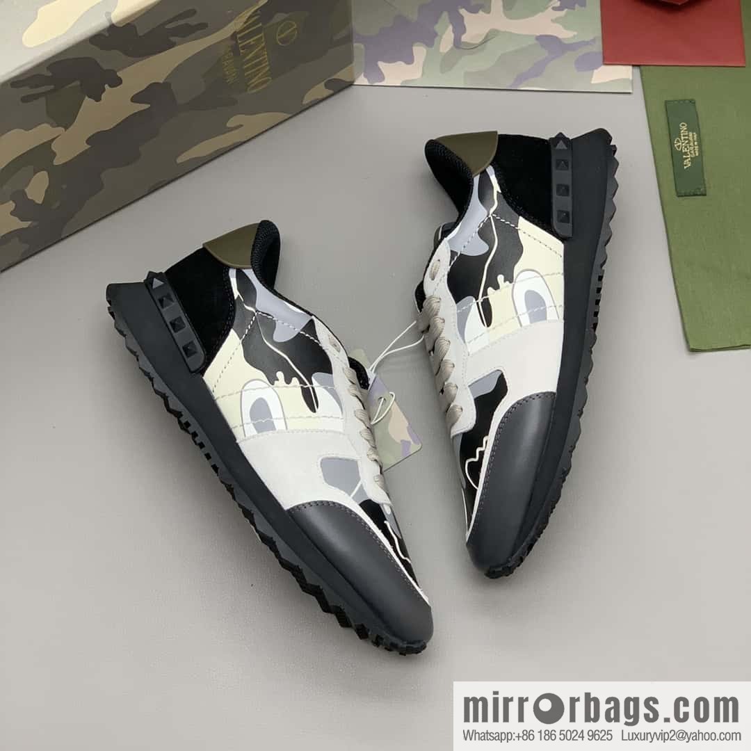 VALENTINO Valentino, men's camouflage fabric sneakers