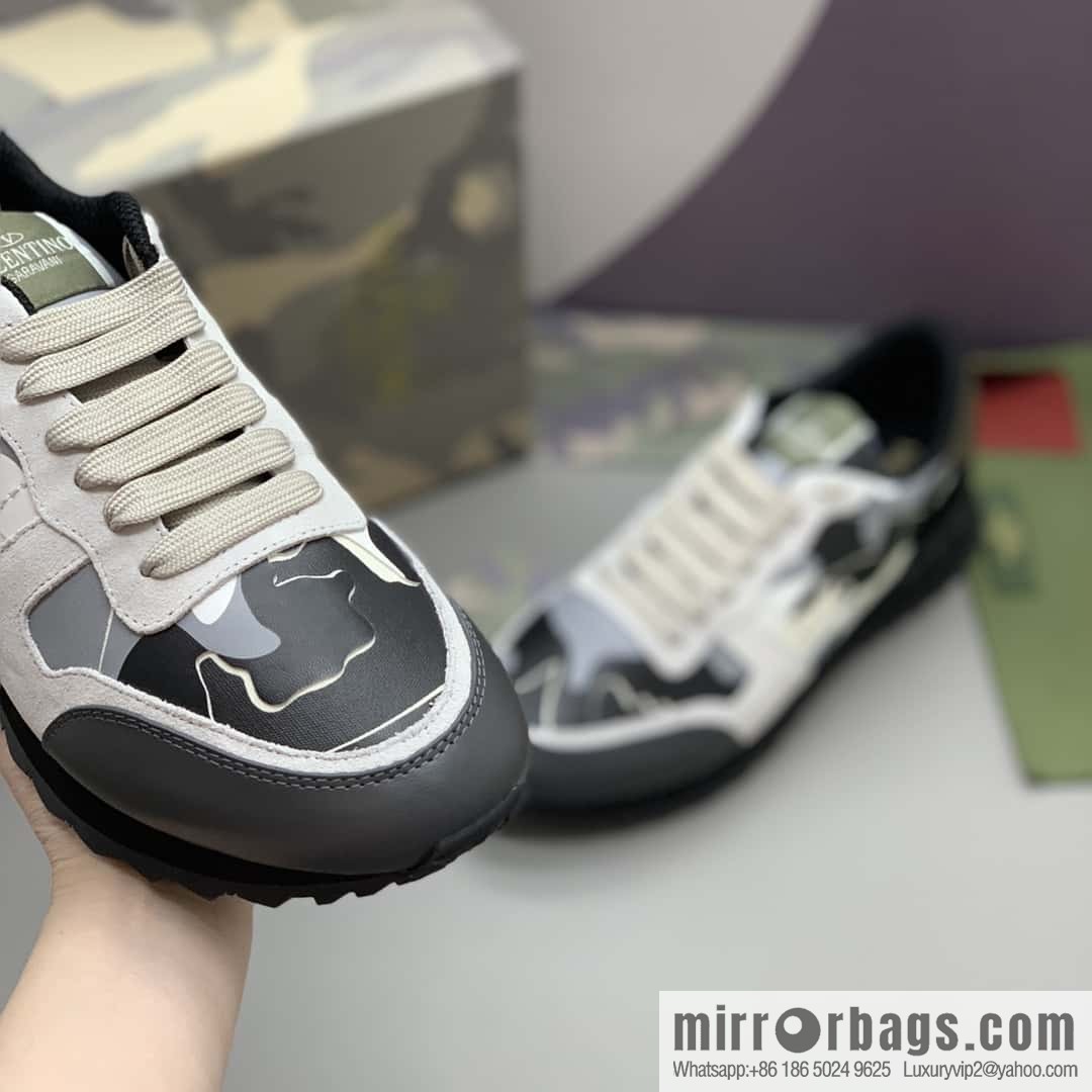 VALENTINO Valentino, men's camouflage fabric sneakers