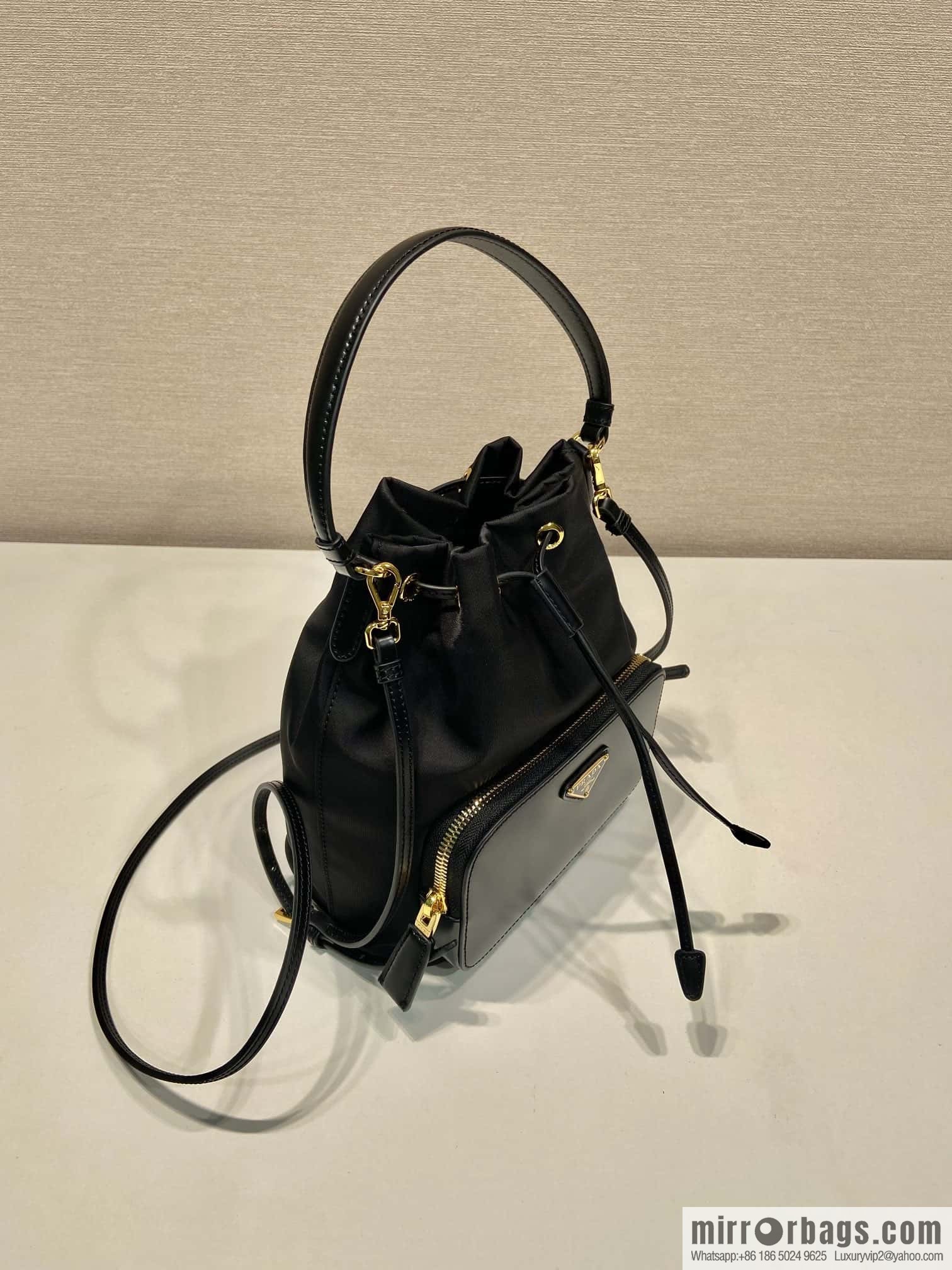 PRADA Prada new bucket 1BH038 glossy/nylon fabric