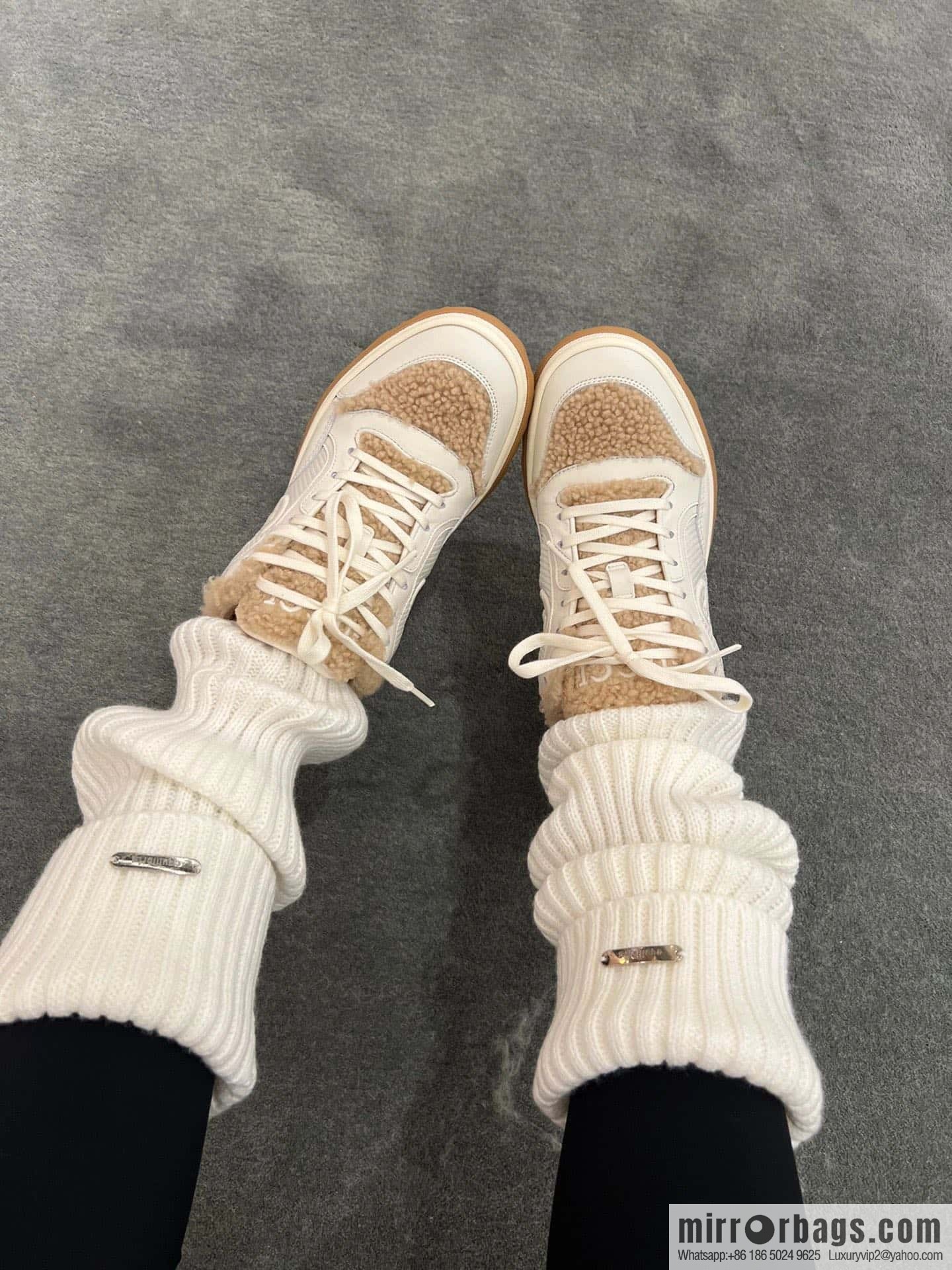 GUCCI Gucci mac80 series autumn and winter Mao Mao sports shoes