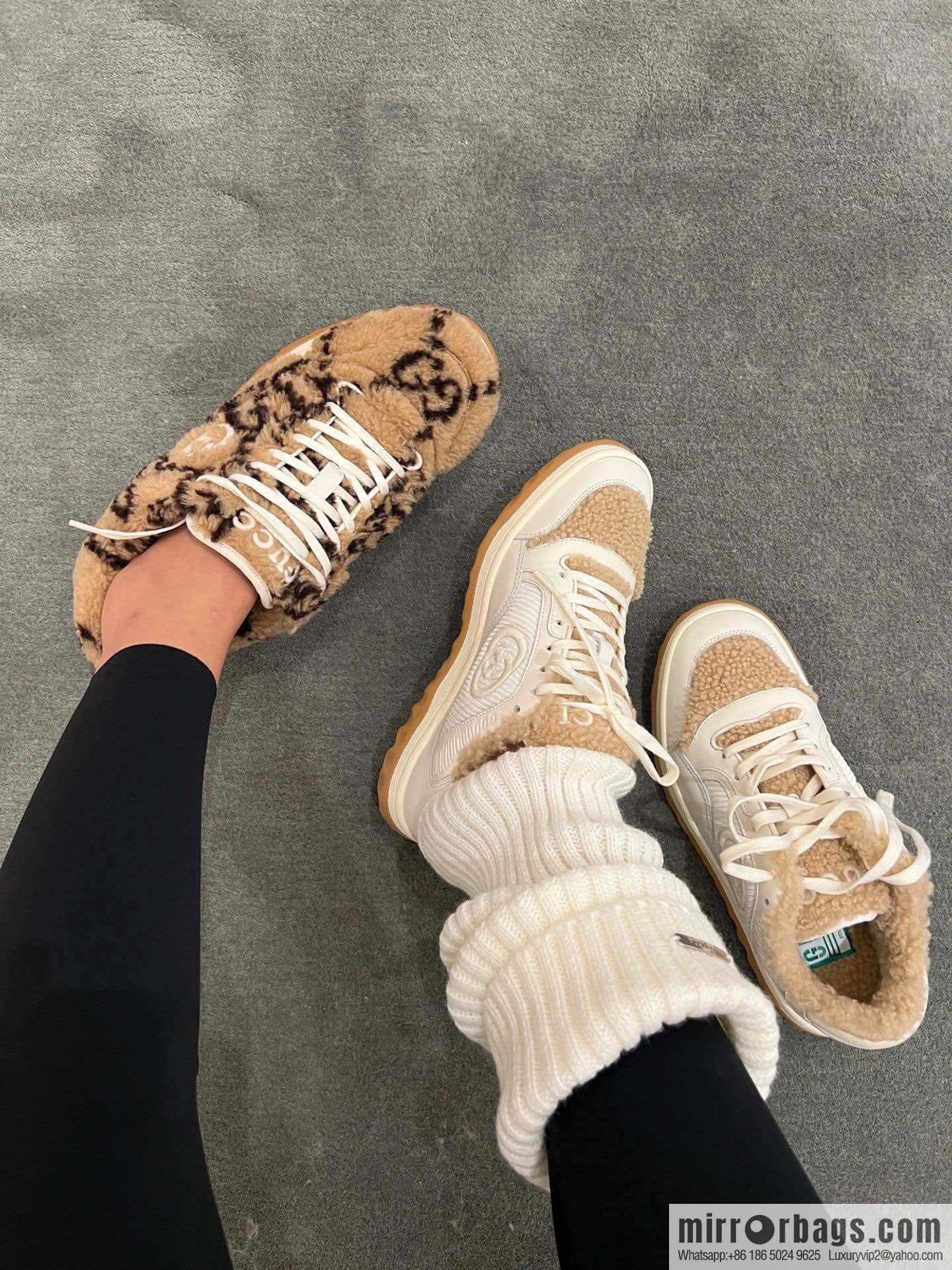 GUCCI Gucci mac80 series autumn and winter Mao Mao sports shoes