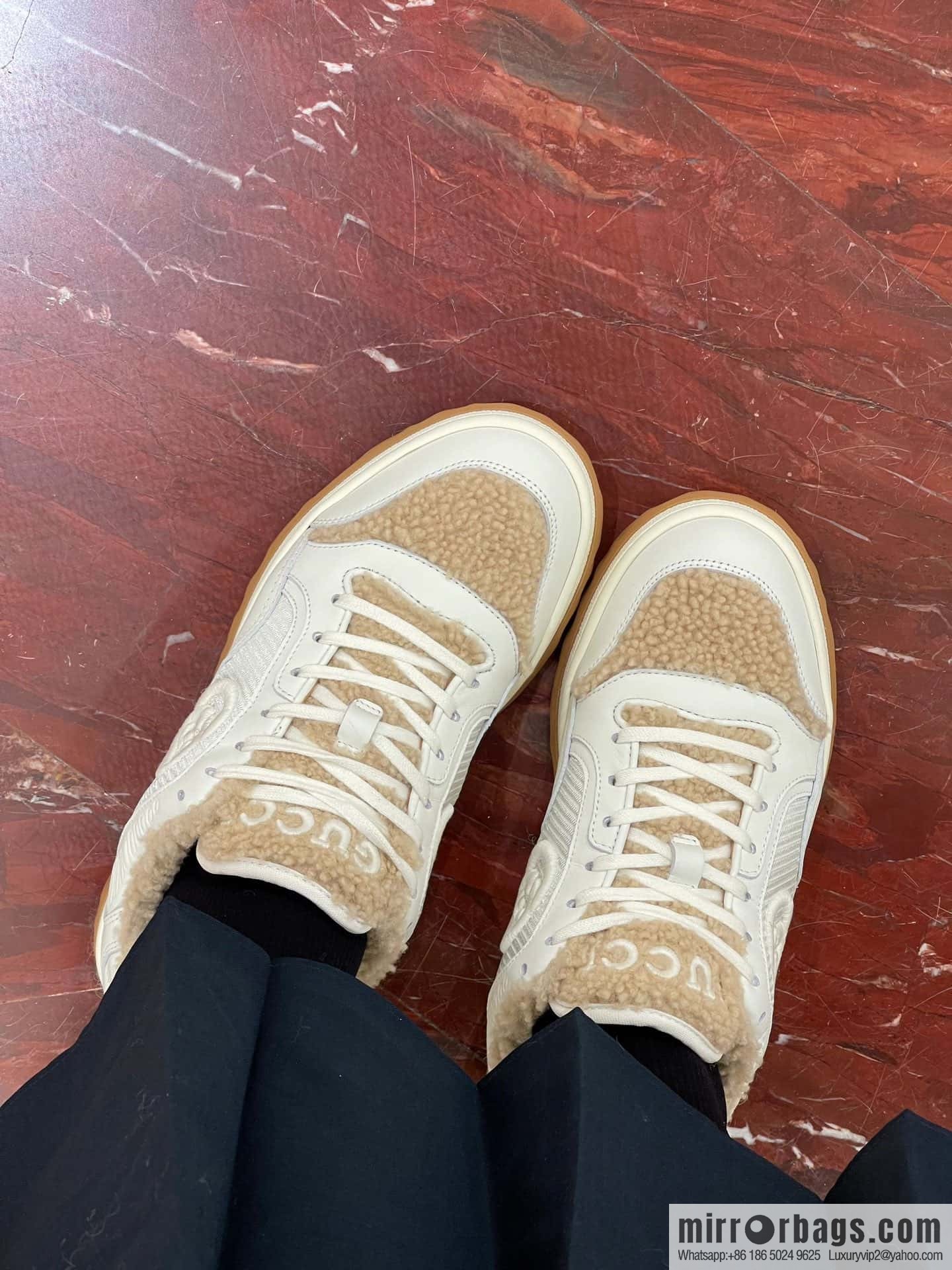 GUCCI Gucci mac80 series autumn and winter Mao Mao sports shoes