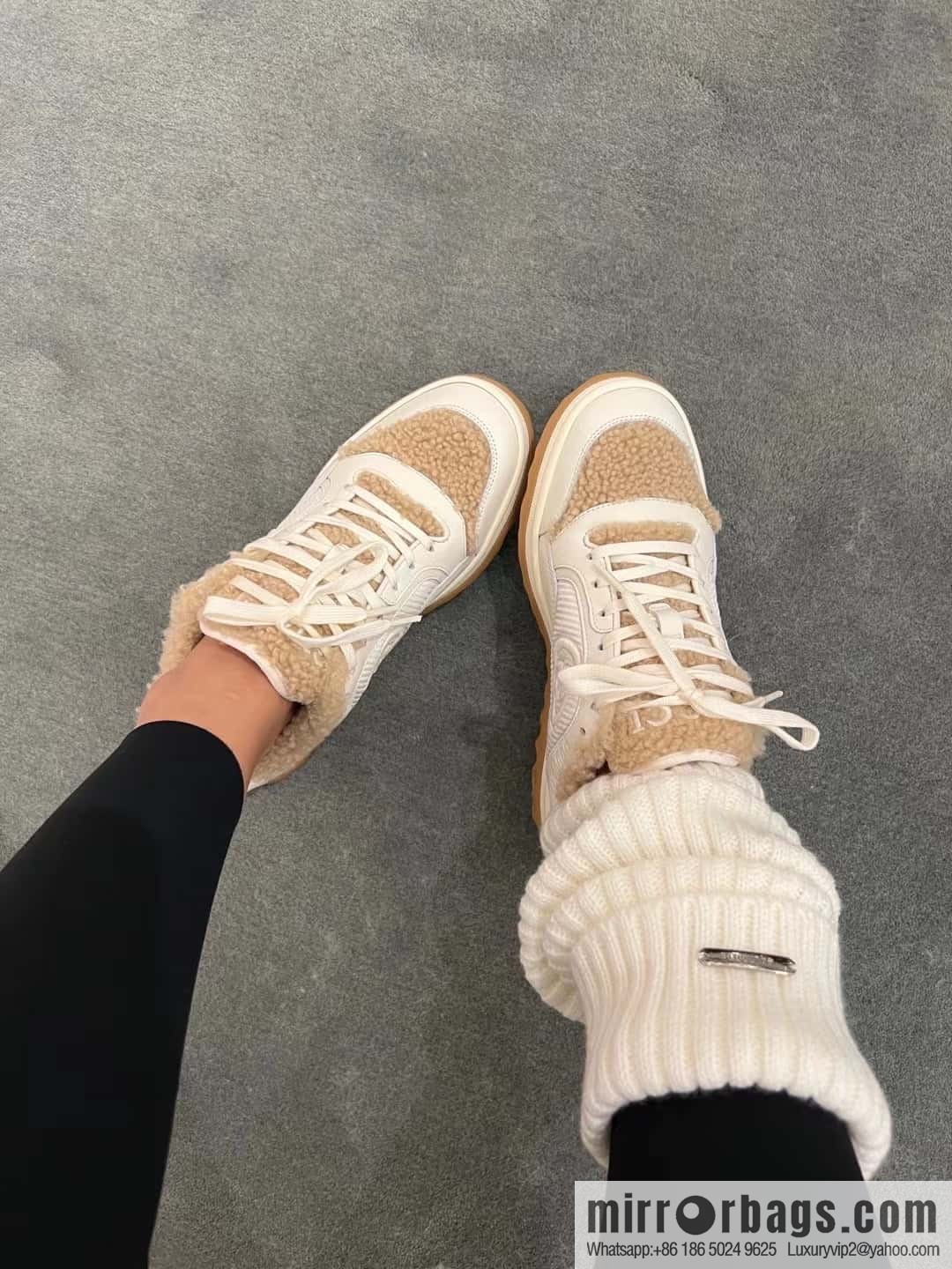 GUCCI Gucci mac80 series autumn and winter Mao Mao sports shoes