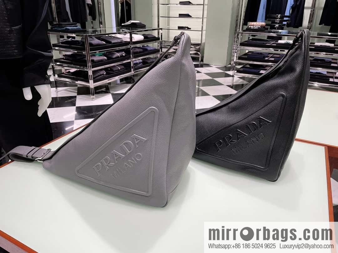 PRADA Prada Full Leather Big Triangle Bag ๐ 2VY007