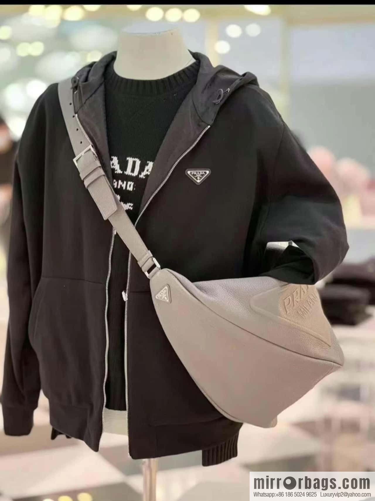 PRADA Prada Full Leather Big Triangle Bag ๐ 2VY007