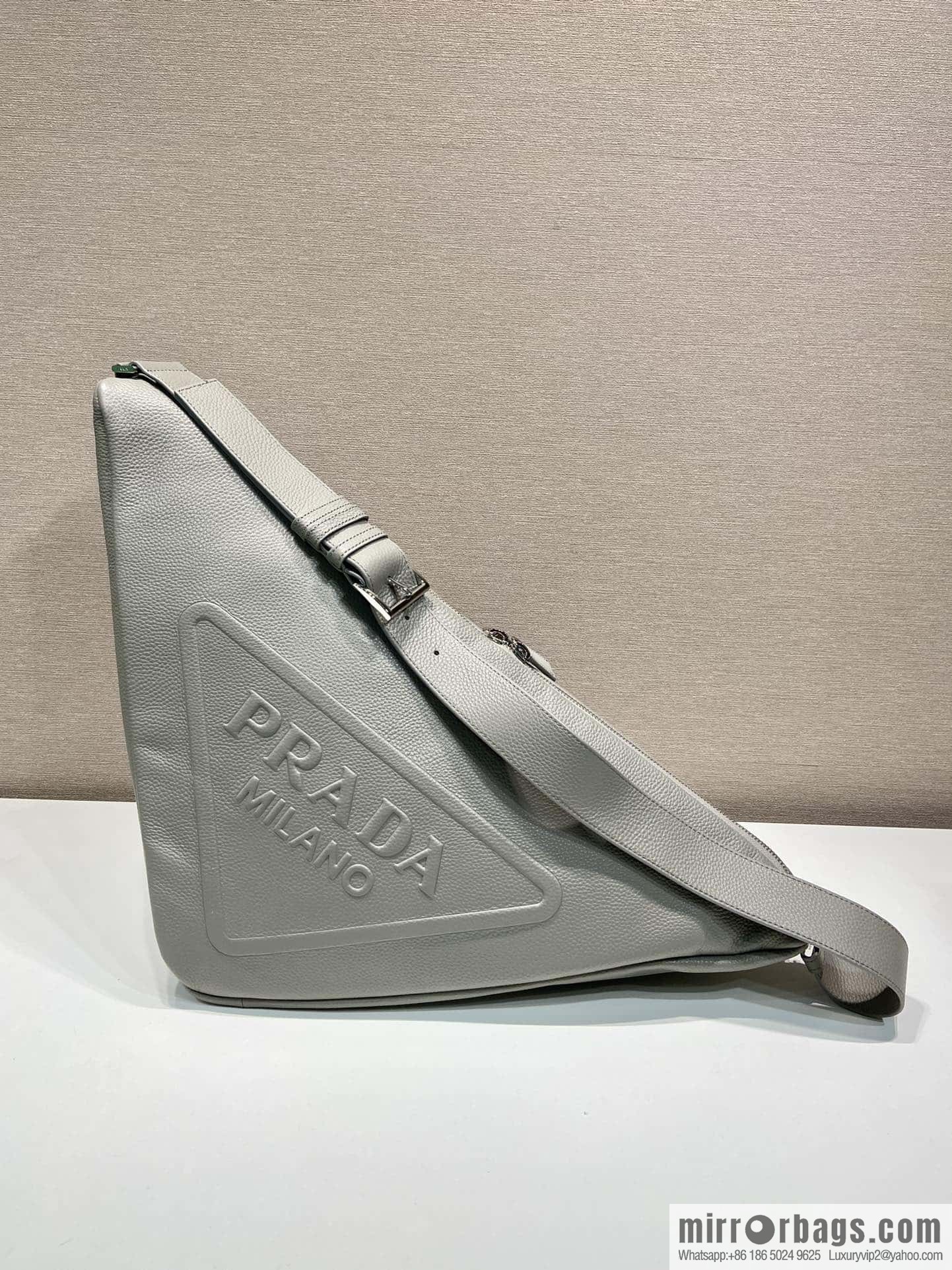 PRADA Prada Full Leather Big Triangle Bag ๐ 2VY007