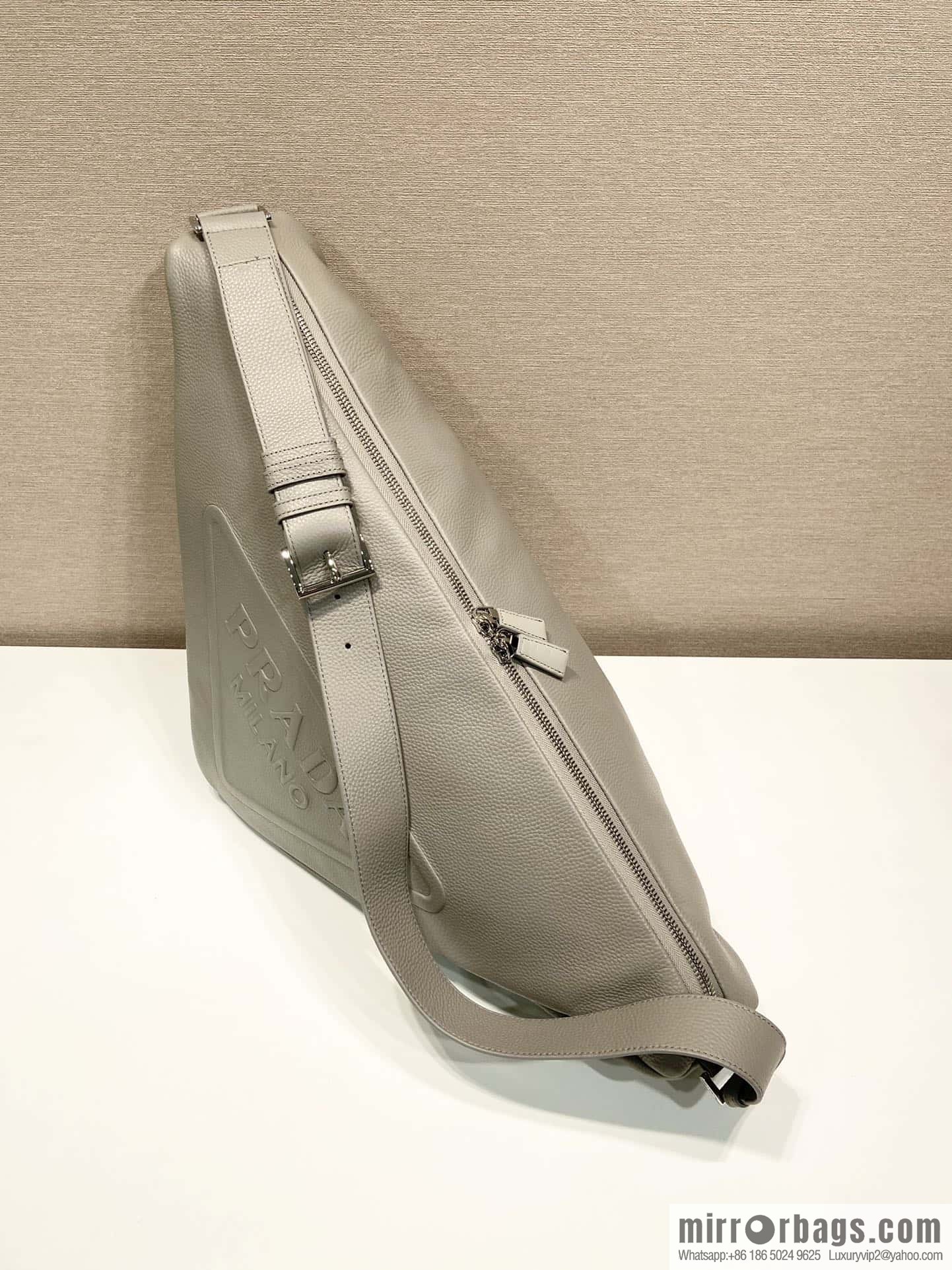 PRADA Prada Full Leather Big Triangle Bag ๐ 2VY007