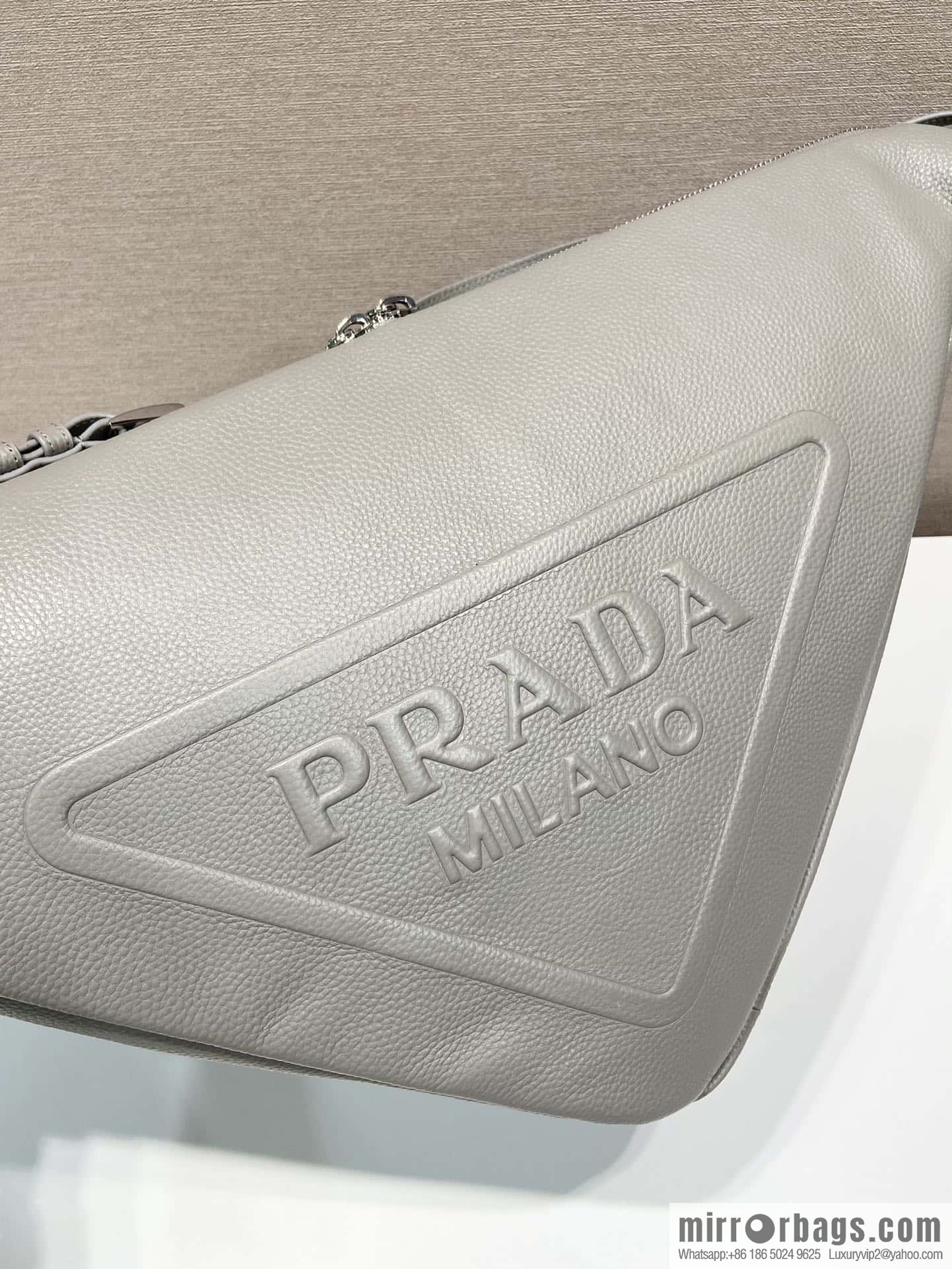 PRADA Prada Full Leather Big Triangle Bag ๐ 2VY007