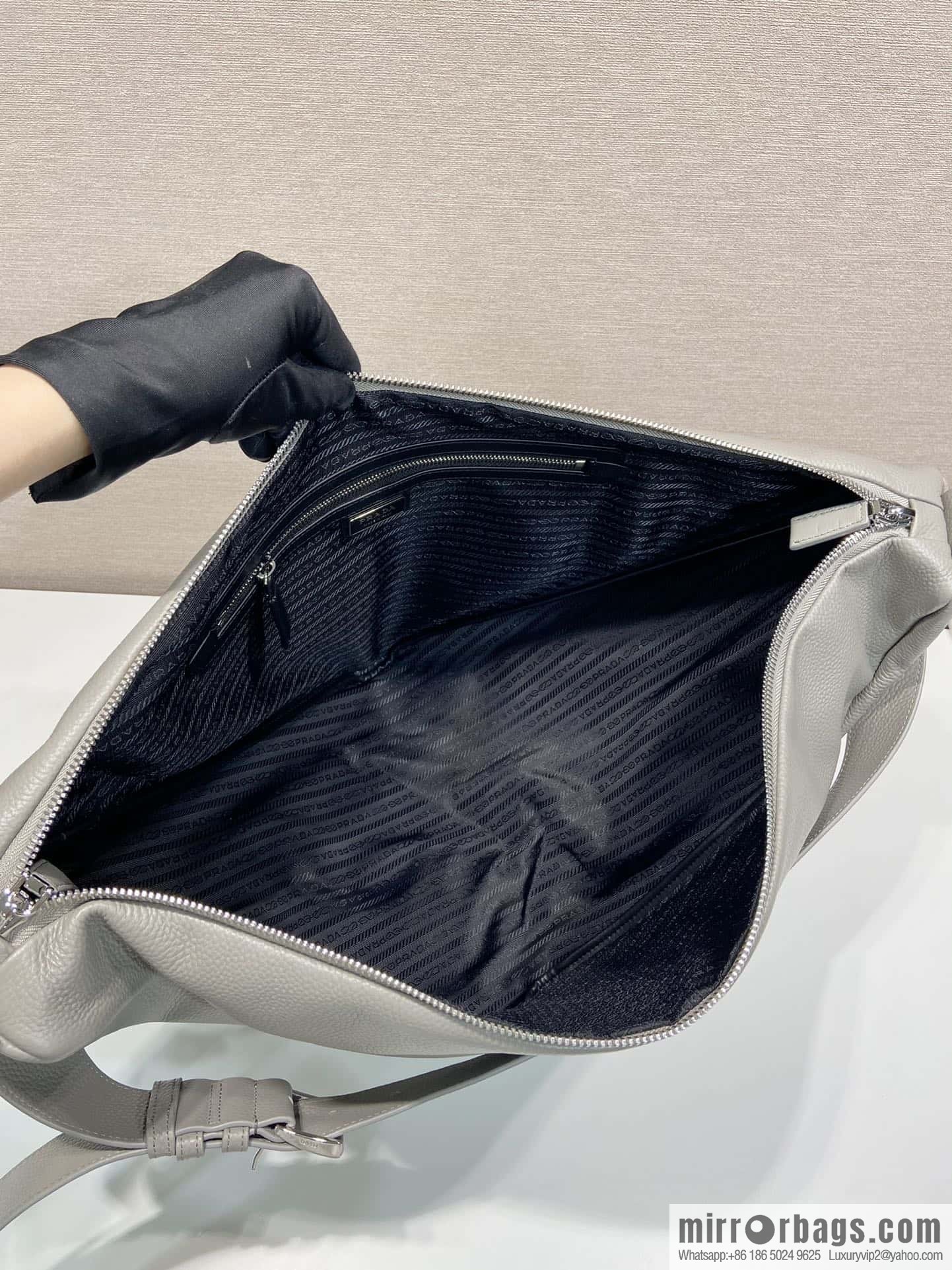 PRADA Prada Full Leather Big Triangle Bag ๐ 2VY007