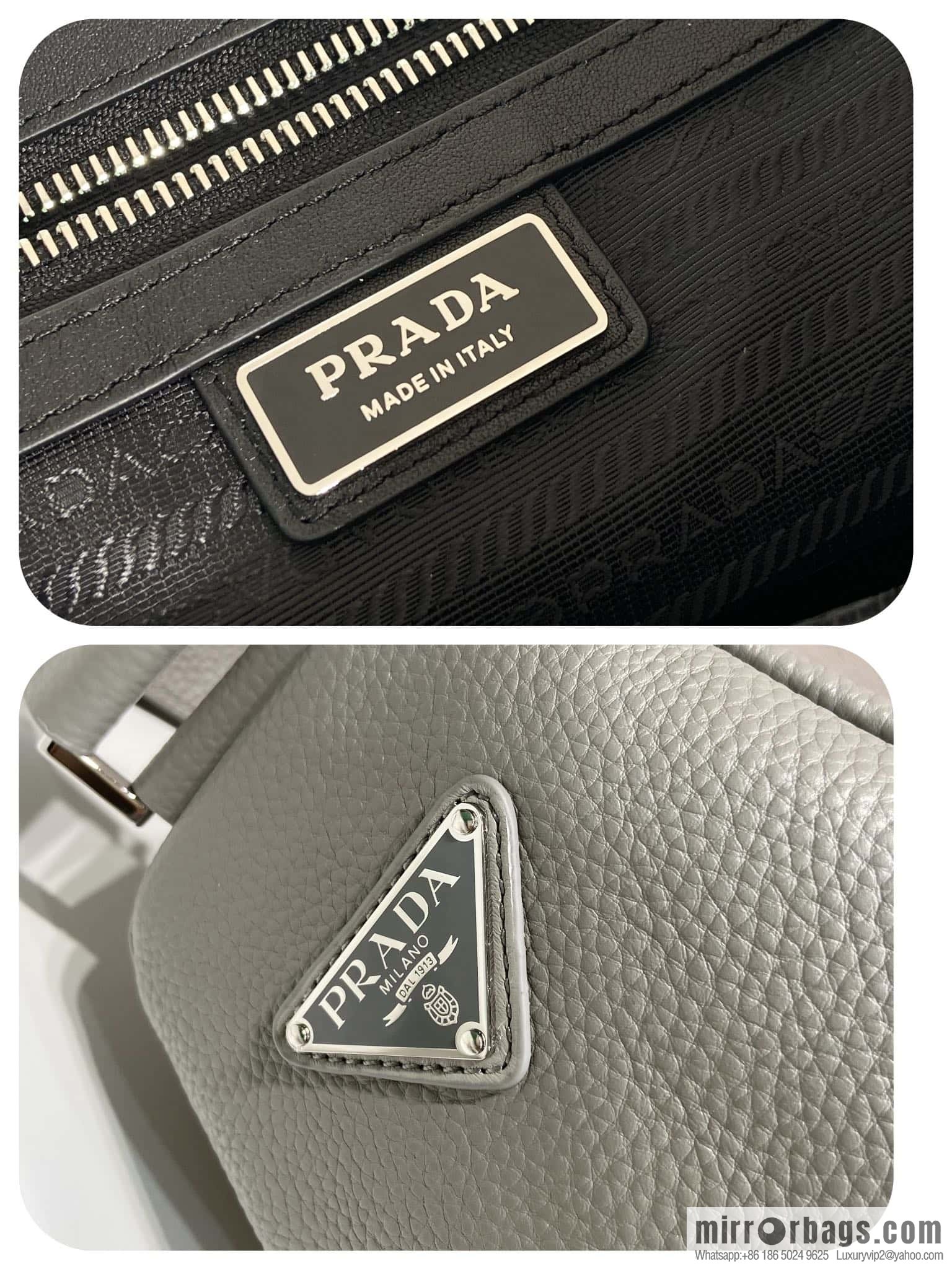 PRADA Prada Full Leather Big Triangle Bag ๐ 2VY007