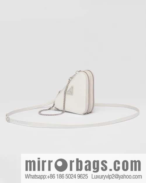 PRADA Prada Gemini Triangle Bag 🎉 1NR015 White